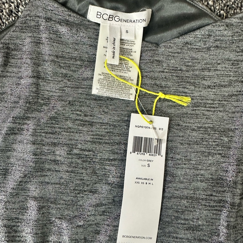Bcbgeneration Silver Asymmetrical Slip Dress - image 7